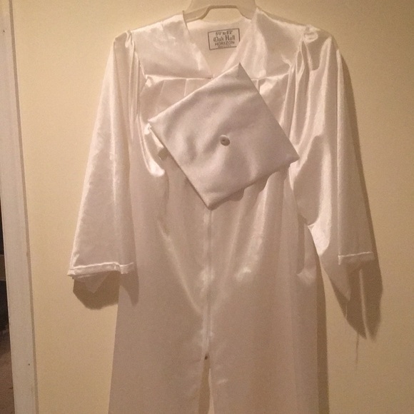 White Graduation Cap and Gown - Picture 1 of 1
